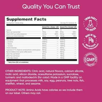 Universal U Boost & Focus Powder, Increase Energy and Cognitive Performance, Pre Workout, Custom Dosing, VIT B12, Niacin, Choline, L-Tyrosine, No Artificial Flavors, 30 Servings (Mango Twist)