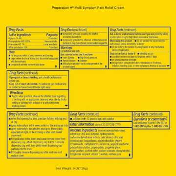 Preparation H Hemorrhoid Relief Cream, Maximum Strength Aloe