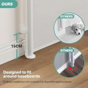 Cumbor 55" Retractable Baby Gate for Pets and Toddlers