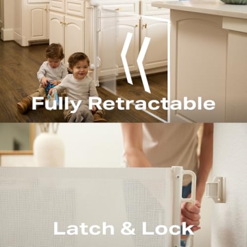 Cumbor 55" Retractable Baby Gate for Pets and Toddlers