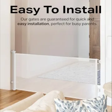 Cumbor 55" Retractable Baby Gate for Pets and Toddlers