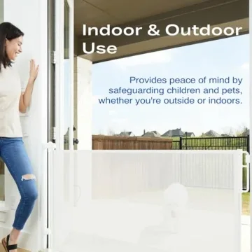 Cumbor 55" Retractable Baby Gate for Pets and Toddlers