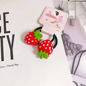 LLHDKF Rurili Mini Resin Strawberry Flat Back for Scrapbooking Embellishment DIY Craft Decors Hair Accessories 50 Pcs（A）