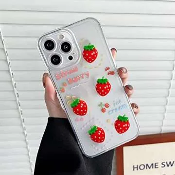 LLHDKF Rurili Mini Resin Strawberry Flat Back for Scrapbooking Embellishment DIY Craft Decors Hair Accessories 50 Pcs（A）