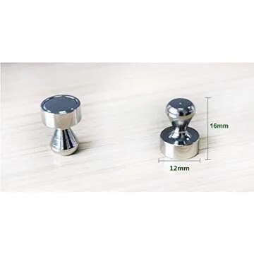 Brute Magnetics 12Pcs Strong Brushed Nickel Push Pins