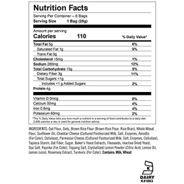 Munchkin® Milkmakers® Lactation Cheddar Crisps - 6 Count