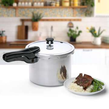 Presto 6-Quart Aluminum Pressure Cooker for Fast Meals