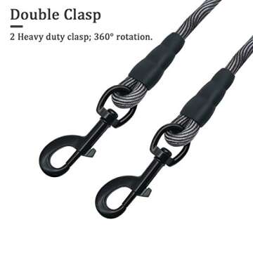 MayPaw 8FT/10FT Dog Tie Out/Check Cord, Heavy Duty Nylon Rope Training Leash, 3/8-Inch Thick Dog Tet...