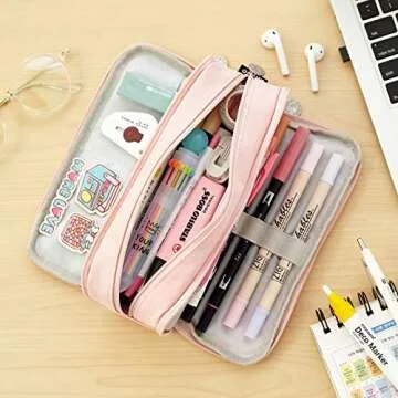 CICIMELON Large Capacity Pencil Case for School and Arts