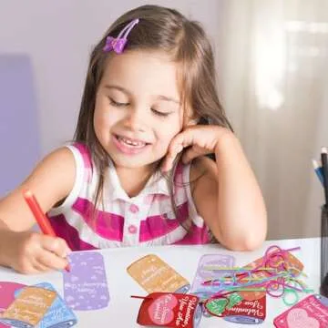 30 Pack Crazy Straws Valentines Day Cards, Valentines Day Gifts for Kids Classroom School Valentines Party Favors for Kids Boys Girls Gift Exchange Goodie Bag Stuffers Toddler Valentine Straws Bulk