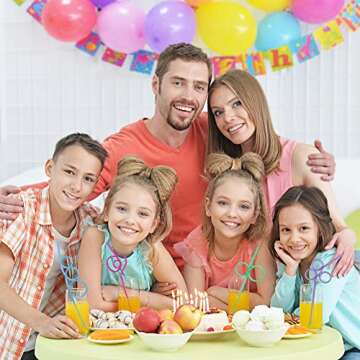 30 Pack Crazy Straws Valentines Day Cards, Valentines Day Gifts for Kids Classroom School Valentines Party Favors for Kids Boys Girls Gift Exchange Goodie Bag Stuffers Toddler Valentine Straws Bulk