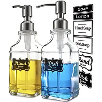 Antique Design Glass Soap Dispenser Set for Home