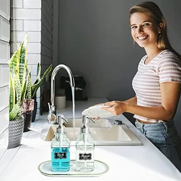 Antique Design Glass Soap Dispenser Set for Home