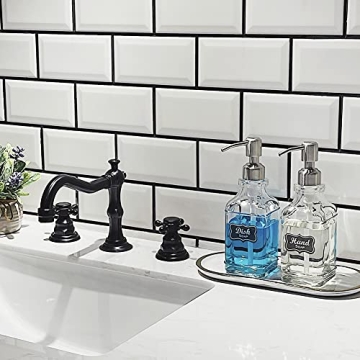 Antique Design Glass Soap Dispenser Set for Home