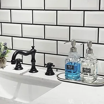 Antique Design Glass Soap Dispenser Set for Home
