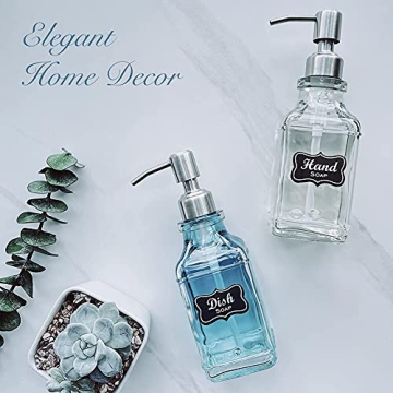 Antique Design Glass Soap Dispenser Set for Home