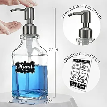 Antique Design Glass Soap Dispenser Set for Home