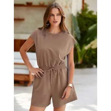 Glamaker Women's Summer Casual Romper with Pockets