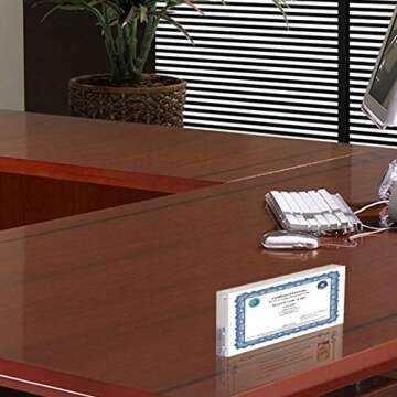 CY Craft Acrylic Business License Frame for 4x9 Certificates - Clear Display for Desk/Tabletop
