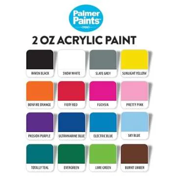 Palmer 16 Color Acrylic Paint Set - Perfect for All Artists