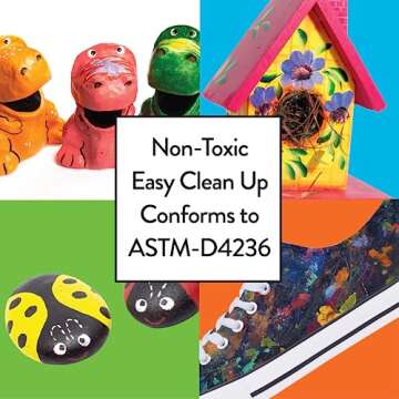 Palmer 16 Color Acrylic Paint Set for Creative Fun