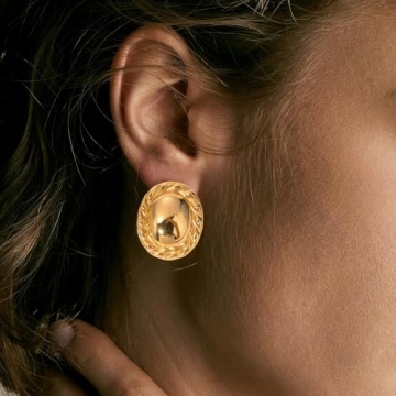 Colkiow Lightweight Gold Statement Earrings for Women