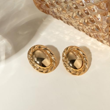 Colkiow Lightweight Gold Statement Earrings for Women