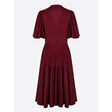 Vijiv Womens Vintage Rockabilly Swing Evening Dress