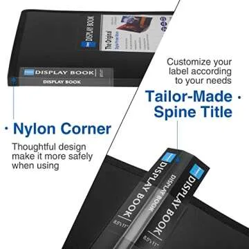 Sooez 30-Pocket Binder with Plastic Sleeves 8.5x11, Heavy Duty Art Portfolio Folder with Clear Sheet Protectors, Display 60 Pages, Presentation Book for Artwork, Document Organizer Binder - 4 Pack