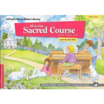 Alfred's Basic Piano Library All-In-One Sacred Course Book 1 - Lesson, Theory & Solo Instructions