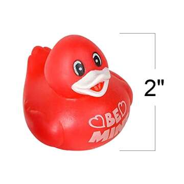 ArtCreativity 2-Inch Valentine's Rubber Duckies, Pack of 12, Cute Valentine Bath Toys, Fun Rubber Duckies for Bath, Pool, or Party Decorations, Perfect Valentine’s Day Party Favors