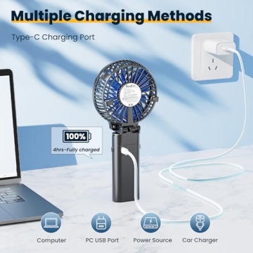 HandFan 5200mAh Portable Handheld Fan for Summer Comfort