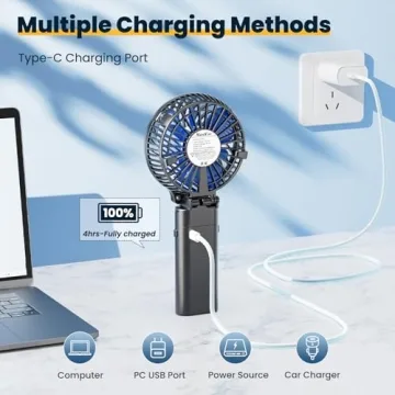 HandFan 5200mAh Portable Handheld Fan for Summer Comfort