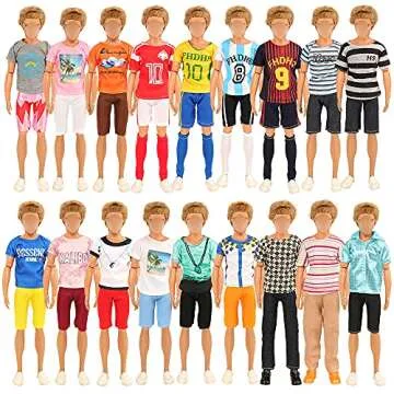 Miunana 22 pcs Boy Doll Clothes for Creative Play Set