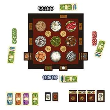 Hibachi Board Game - Fun Fast-Paced Dexterity & Strategy Game, Chef-Themed Set Collection Game for Kids & Adults, Ages 10+, 2-4 Players, 45 Minute Playtime, Made by Matagot