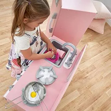 KidKraft Retro Wooden Play Kitchen - Ideal Imaginative Toy