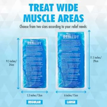 2 Pack Gel Ice Packs for Injuries, Reusable Gel Ice Pack for Hot Cold Compress, Soothing Soft Ice Packs for Injuries Reusable Gel, Alternative for Hot Water Bottles, Injury Ice Pack (2 Pack, Regular)