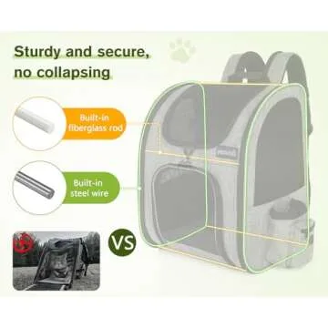 Pecute Cat Backpack for Travel & Hiking with Mesh Windows