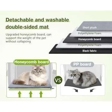 Pecute Cat Backpack for Travel & Hiking with Mesh Windows