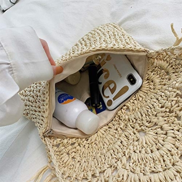 Stylish Straw Crossbody Handbag for Women - Boho Chic