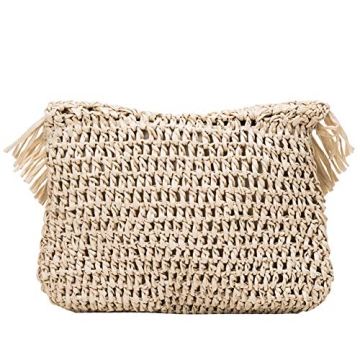 Stylish Straw Crossbody Handbag for Women - Boho Chic