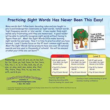 Preschool Prep Company Meet The Sight Words - Level 3 - Easy Reader Books (Boxed Set of 12 Books)