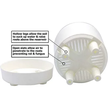 Self Watering 8" High Drainage Planter for Indoor & Outdoor