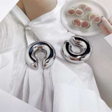 Hypoallergenic Chunky Ear Cuffs for Women Gift Idea