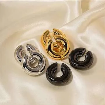 Hypoallergenic Chunky Ear Cuffs for Women Gift Idea