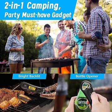 Instant Read Meat Thermometer with Bottle Opener and Backlight
