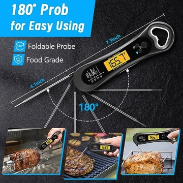 Instant Read Meat Thermometer with Bottle Opener and Backlight