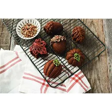 Nordic Ware Autumn Treats Pan - Bronze, Perfect for Baking Muffins and More!