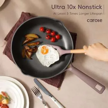 CAROTE 19pcs Stunning Nonstick Cookware Set - Elegant & Durable