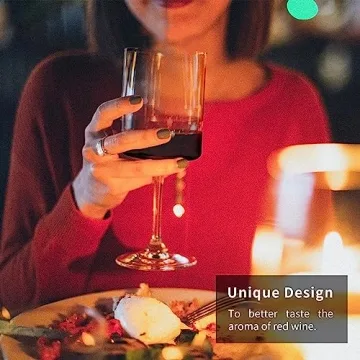 Elegant SANZO Square Wine Glass Set for Wine Lovers